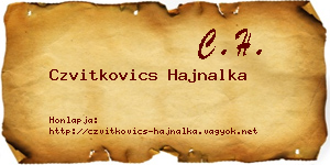 Czvitkovics Hajnalka névjegykártya